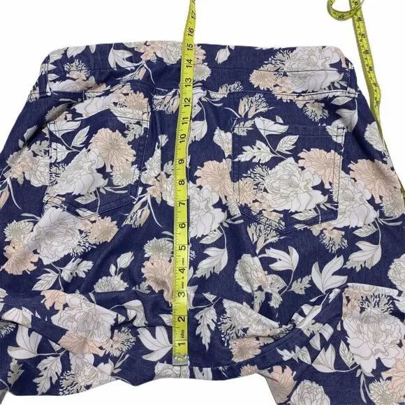 FADED Glory Floral Cropped Trousers 16-18 - Picture 6 of 11